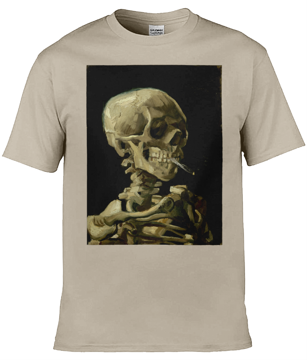 Van Gogh rökande skelett 1886 T-shirt